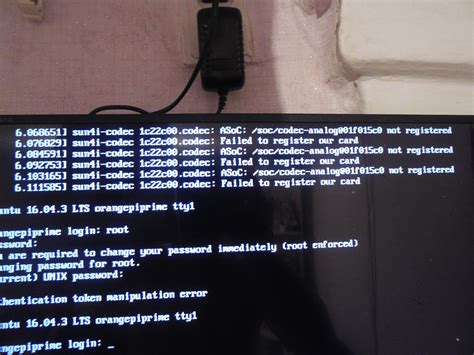 Authentication token manipulation error - SD card and PSU issues