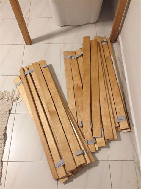 IKEA LUROY bed slats slatted bed base, Furniture & Home Living ...