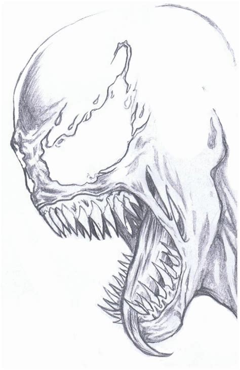 Venom Face Drawing at PaintingValley.com | Explore collection of Venom ...