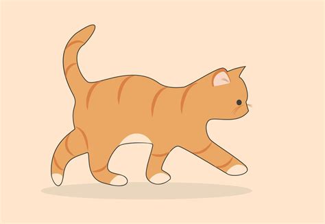 how to draw a cat walking