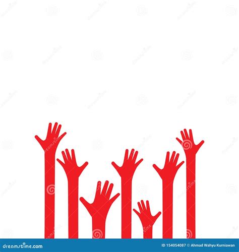 Hands Up Background Ilustration Stock Vector - Illustration of vector ...