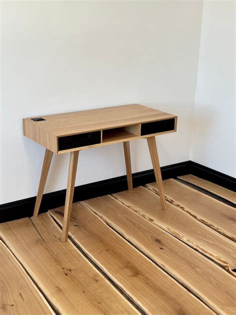 Wood Desk With Drawers, Small Office Desk, Handmade Cstom Furniture ...