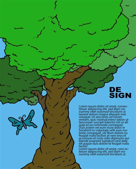 tree illustration  poster banner design   vector art  vecteezy