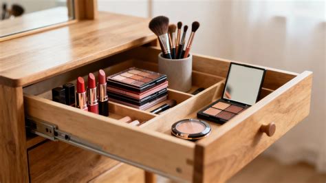 how to organize makeup drawer