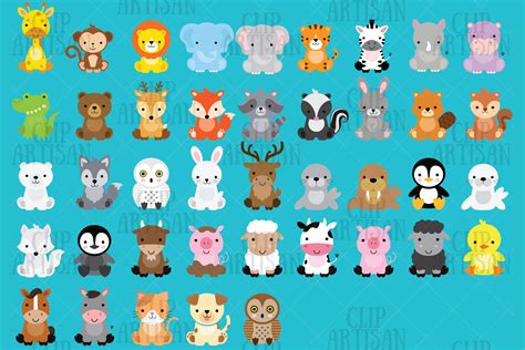 Baby Animal Clipart Bundle Graphic by ClipArtisan · Creative Fabrica