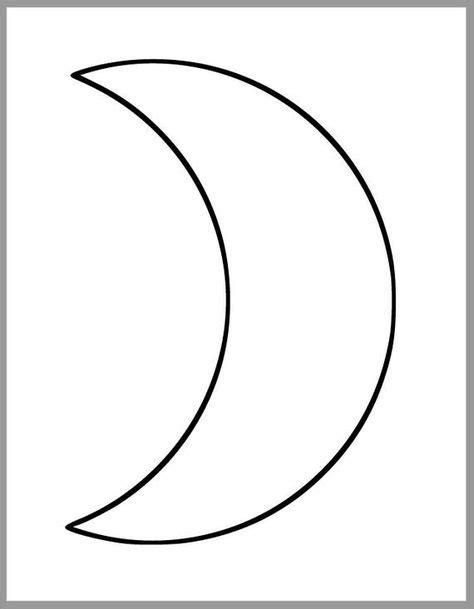 Printable Moon Template-Large Crescent Moon Cutout-9 inch Crescent Moon ...