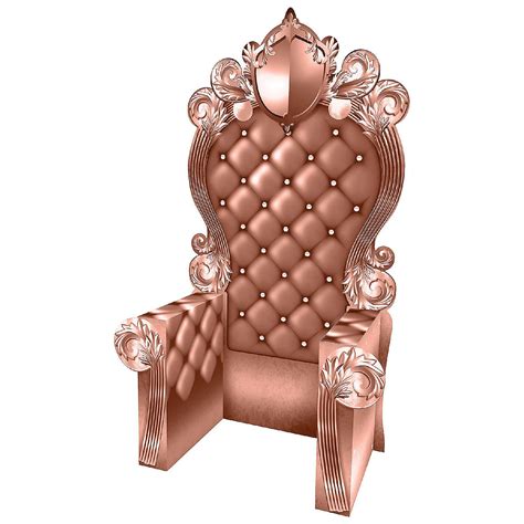 Beistle - 7' 1¾" x 3' 9¼" Rose Gold 3-D Prom Throne Prop - 4 Pack