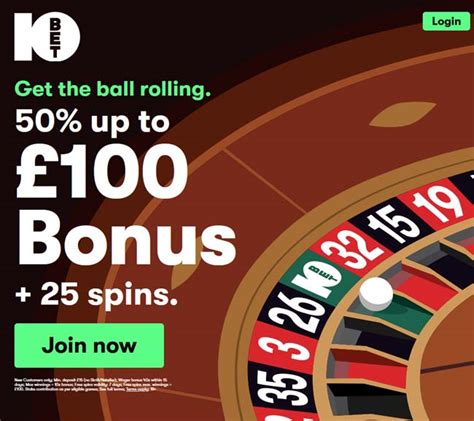 10Bet Casino Bonus: 50% Up To £100 + 25 Free Spins