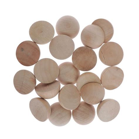 Wood Craft Balls - Unfinished Natural Wooden Ball – 1.18inch, 20 Pack ...