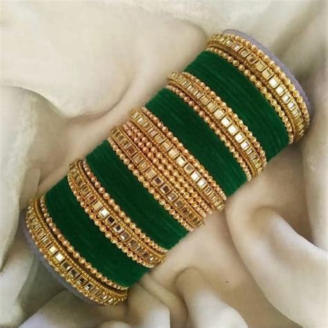 bangles set green color nikhar jewellery
