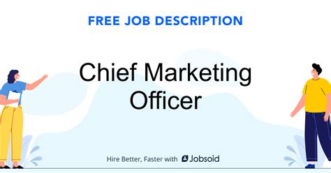 Chief Marketing Officer Job Description - Jobsoid