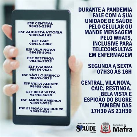 Telefones Posto De Saude - Telefones de contato dos postos de saúde de Mafra | Click Riomafra