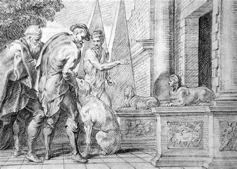 Odysseus Recognised by His Dog - Theodoor van Thulden - WikiArt.org