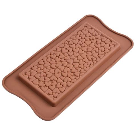 Форма силиконовая для шоколада Плитка сердечки купить в Беларуси - Cake ...