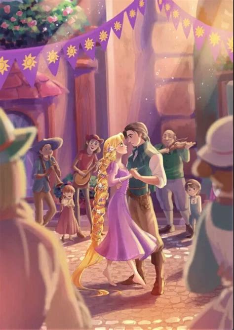 Rapunzel and Flynn Rider's romantic kingdom dance | Disney rapunzel ...