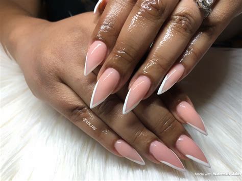 Nails Acrylic Stiletto French