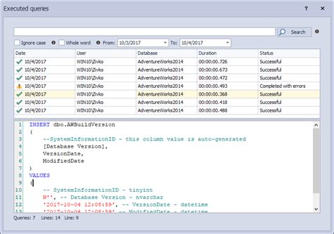 How to track queries in SQL Server Management Studio and Visual Studio