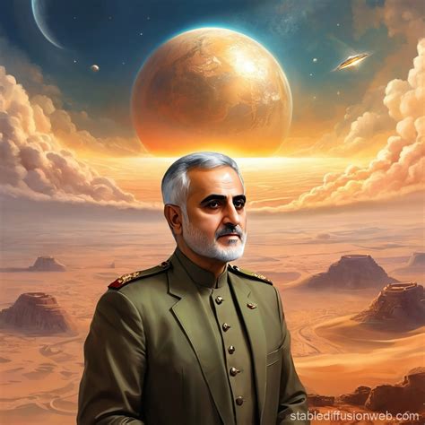 Qasem Soleimani Defending Middle East | Stable Diffusion Online