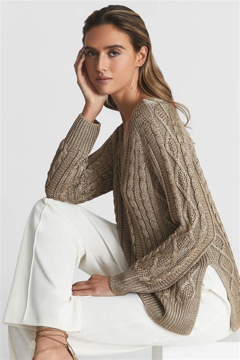 Buy Reiss Vanessa V-Neck Cable Knit Jumper from Next Ireland