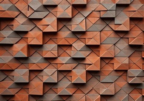 brick wall   modern geometric pattern premium ai generated image