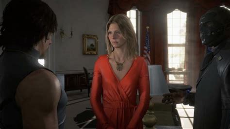 The red dress (and necklace) by Lindsay Wagner in the Death Stranding ...