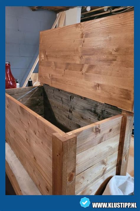 Zelf een dekenkist maken van steigerhout? Download bouwtekening