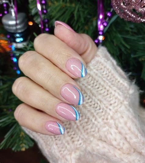 #маникюр #ногти #розовый #голубой #френч