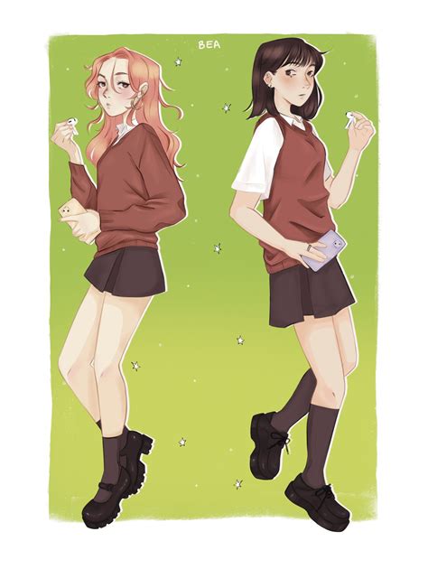 ArtStation - Aya and Mitsuki🎶💕