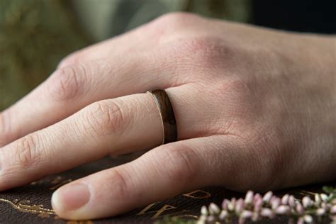 Womens Wedding band made from Birds eye Maple with Ebony, Promise ring