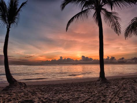 Tropical Beach Sunset Royalty-Free Stock Photo