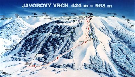 Trail map Javorový Vrch – Třinec