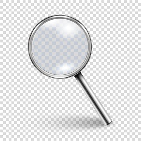 Vektor 3d Metall realistische Lupe oder Loup-Symbol Nahaufnahme