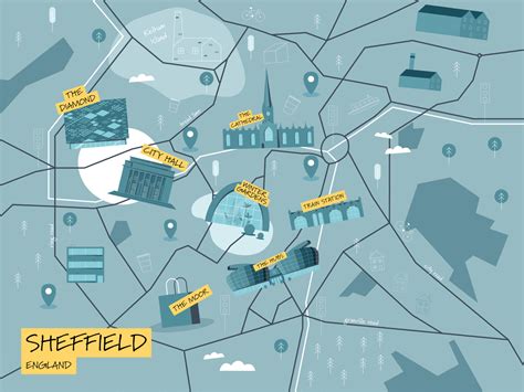 Sheffield Map by Ben Ibbotson on Dribbble