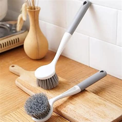how to clean a dish brush