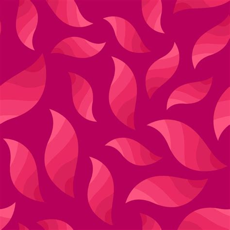 Premium Vector | Red carcade tea leaves vector seamless background ...