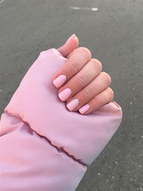 Short Nails, Tender Manicure, Glitter, Pink, Tender Pink Manicure, Cute ...