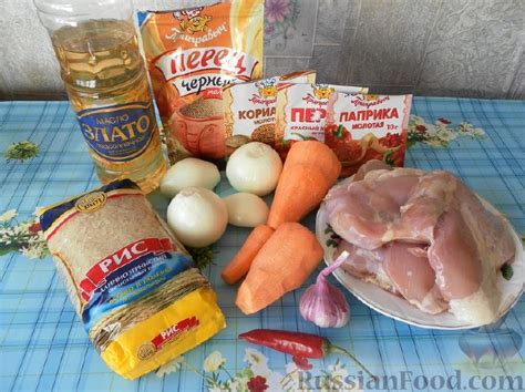 Рецепт: Узбекский плов с курицей на RussianFood.com