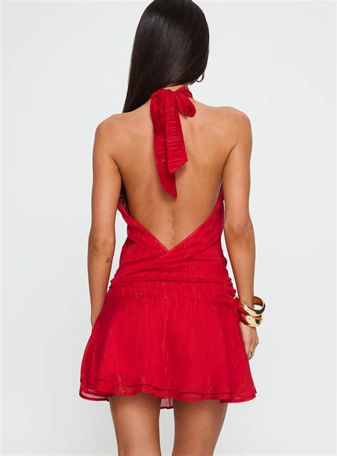 Maelis Backless Playsuit Red | Princess Polly