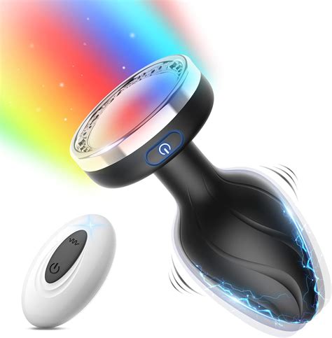 Vibrating Butt Plug, DANKIS Plug with Flashing Light Base, Sex Toys for