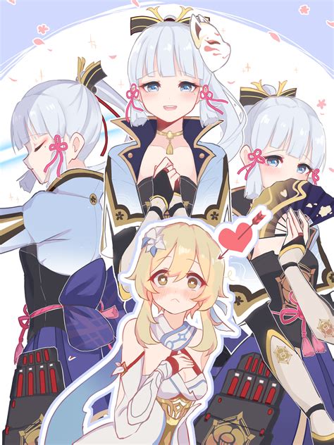 lumine and kamisato ayaka (genshin impact) drawn by 5mi_gi | Danbooru