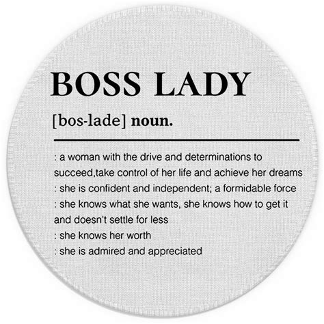 Amazon.com: Boss Lady Definition Motivational Quote Mouse Pad 7.9x7.9