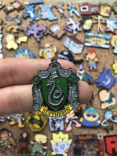 Slytherin House Crest Enamel Pin | Harry Potter Stocking Stuffers For ...