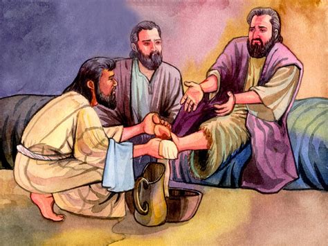 Jesus Washing Disciples Feet Clip Art