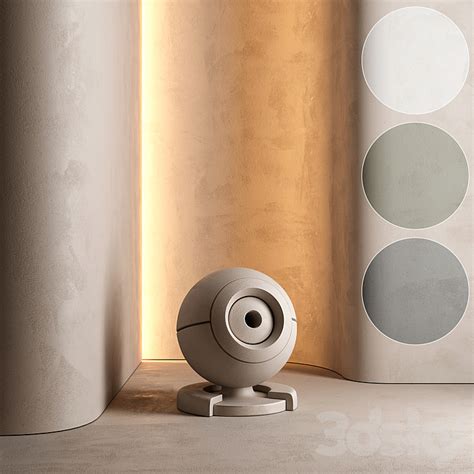 Decorative wall plaster paint colors set 17 - Wall covering - 3D model