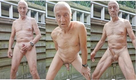 grandpa daddy exhibitionist jerking public outdoor sexshow cumshot gay