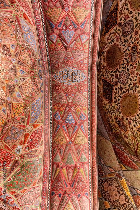 kashi kari kashi art  wazir khan mosque lahore pakistan stock