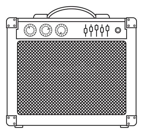 Classic Guitar Amplifier stock vector. Illustration of sound - 69667002