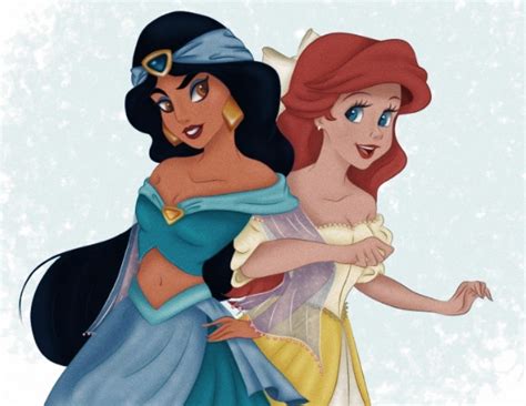 Ariel and Jasmine by Buclena on DeviantArt