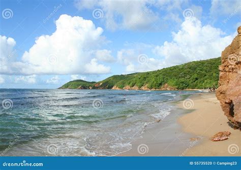 Tartane Beach in Martinique. Stock Photo - Image of mount, nature: 55735520