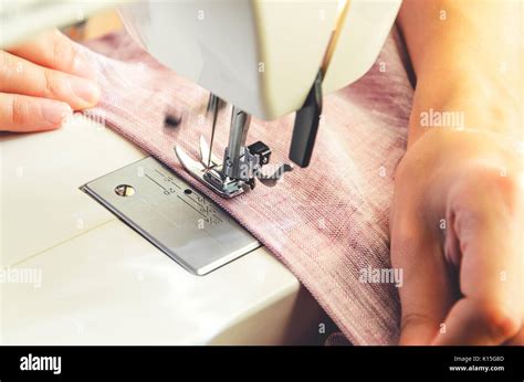 sewing process   sewing machine stock photo alamy